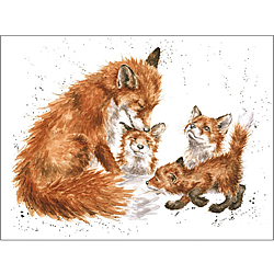 The Bedtime Kiss Card (Foxes)