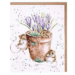 Garden Friends Card (Mice)