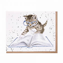 The Bookworm Card (Cat)