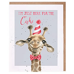 Here For The Cake Card (Giraffe)