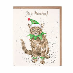 Bah Humbug Card (Cat)