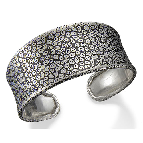 Etched Antique Silver Cuff - Click Image to Close
