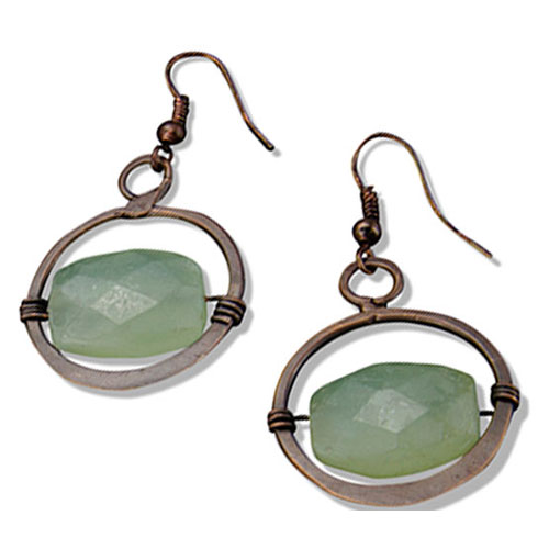 Banjara Earrings with Aventurine Stone - Click Image to Close