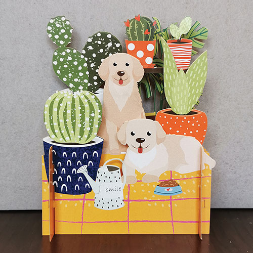 Dogs In The Plants Card - Click Image to Close