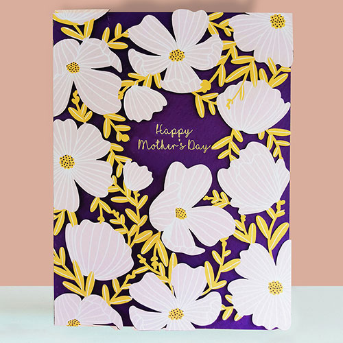 Pink Flowers Mother's Day Card - Click Image to Close