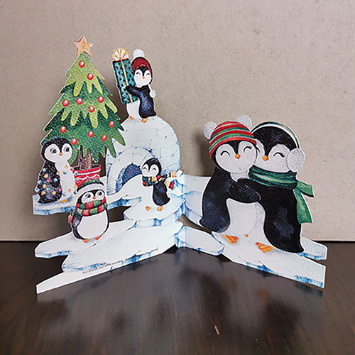 Christmasy Penguins Card - Click Image to Close
