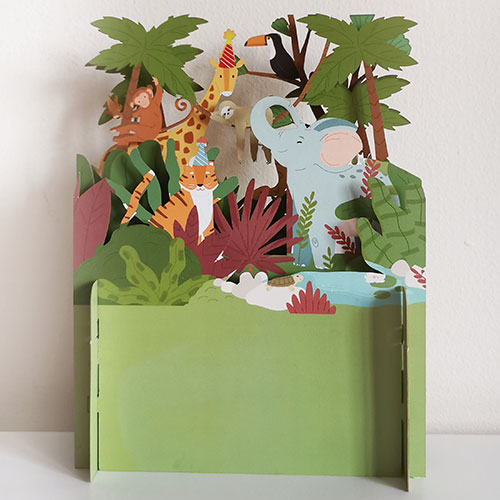 Jungle Animals Card - Click Image to Close