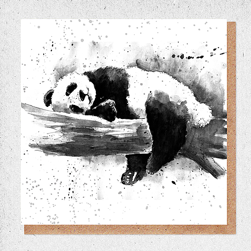 Panda Bear Card - Click Image to Close