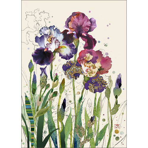 Mixed Irises Card - Click Image to Close