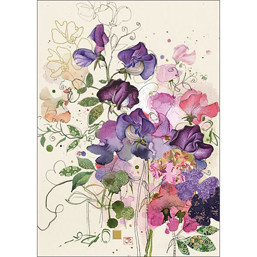 Sweet Peas Card - Click Image to Close