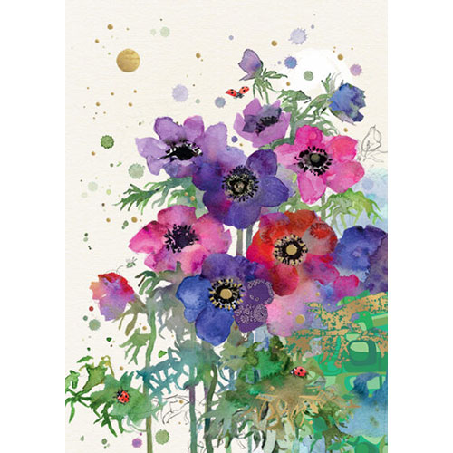 Anemones Card - Click Image to Close
