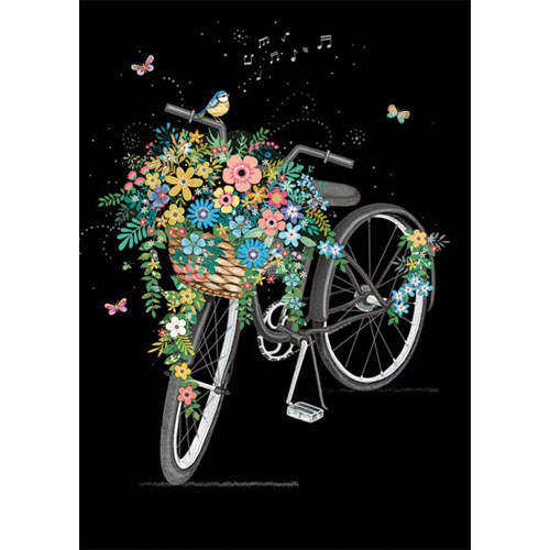 Flower Bike Card - Click Image to Close