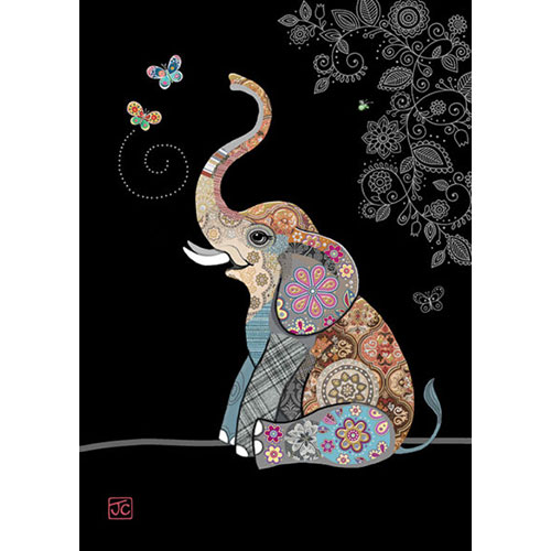 Elephant Butterflies Card - Click Image to Close