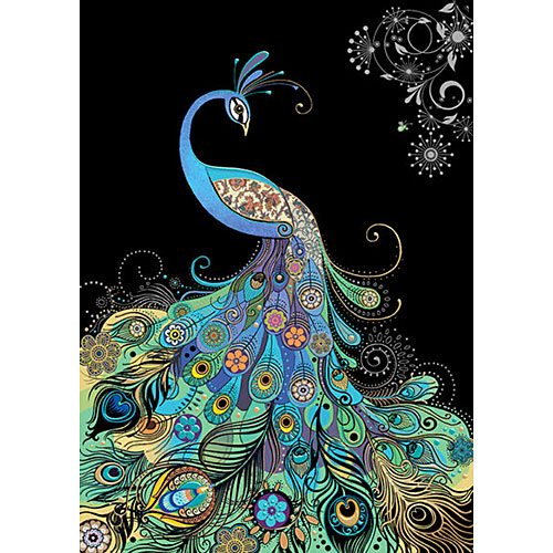 Elegant Peacock Card - Click Image to Close