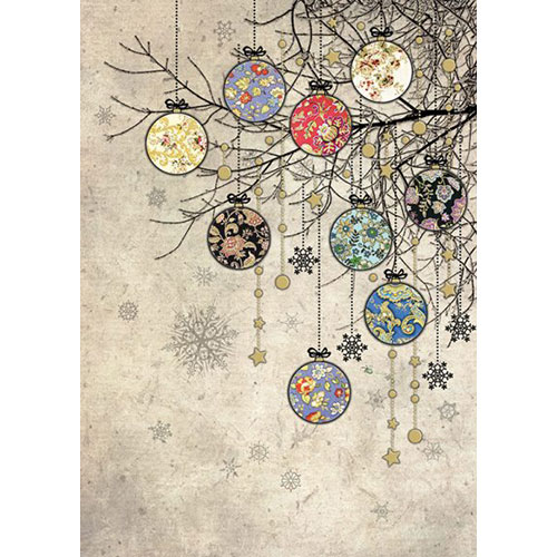 Bauble Branches Card - Click Image to Close