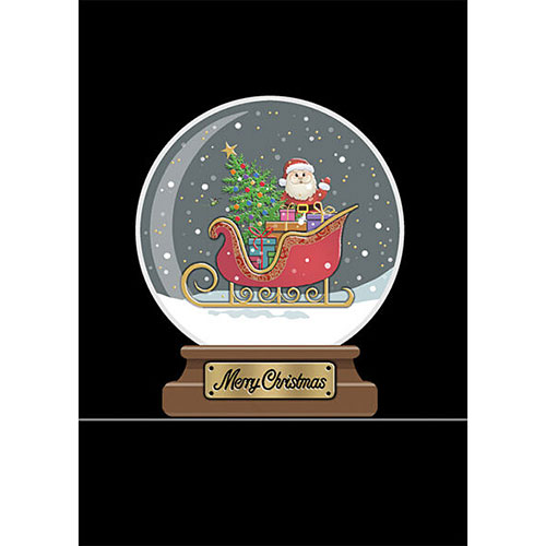 Sleigh Globe Card - Click Image to Close