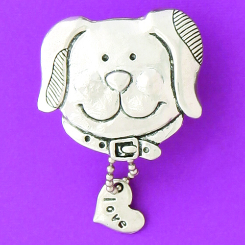 Dog Pewter Charm Box - Click Image to Close