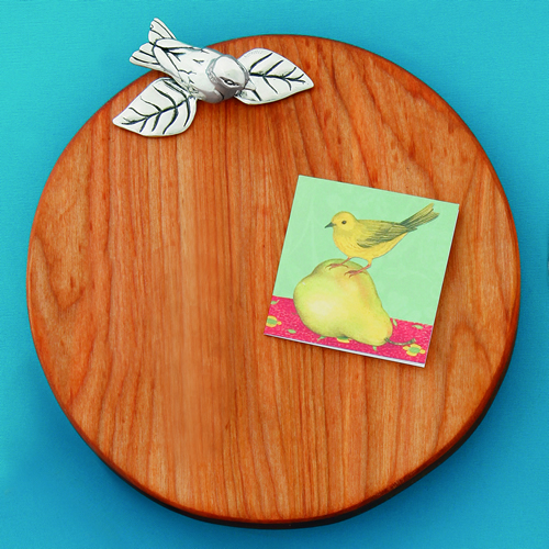 Bird Round Cutting Board - Click Image to Close