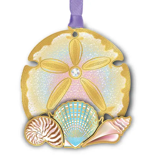 Sand Dollar Collage Ornament - Click Image to Close