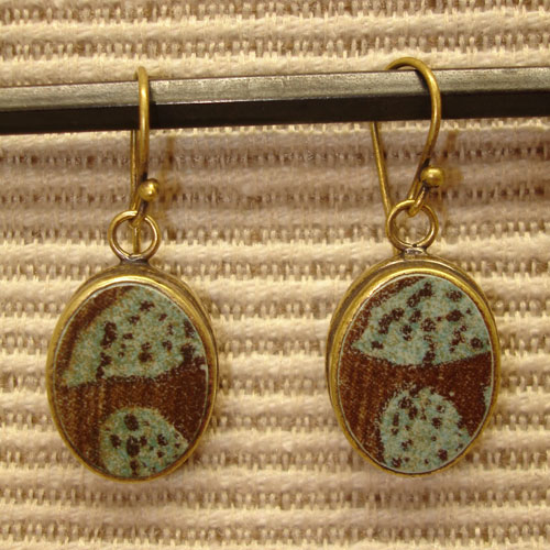 Bronze Plated Earrings (8690) - Click Image to Close
