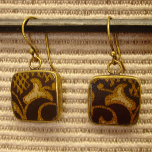 Bronze Plated Earrings (8691) - Click Image to Close