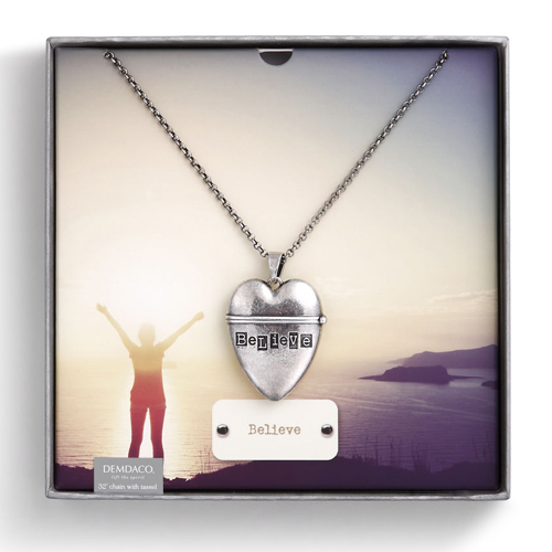 Believe Story Heart Pendant - Click Image to Close