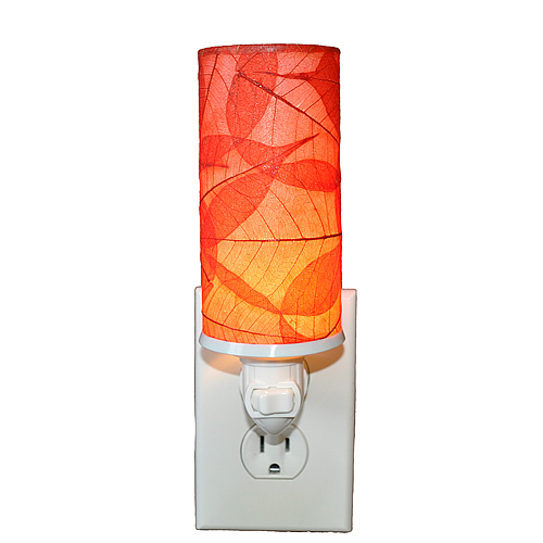 Red Cylinder Night Light - Click Image to Close