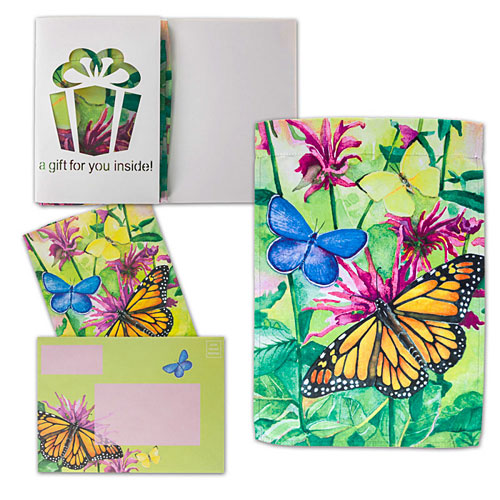 Multi Butterflies Card with Garden Flag - Click Image to Close