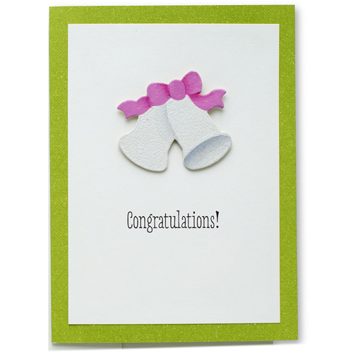 Wedding Card with Bells Magnet - Click Image to Close