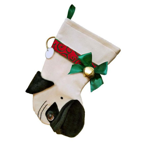 Pug Christmas Stocking - Click Image to Close