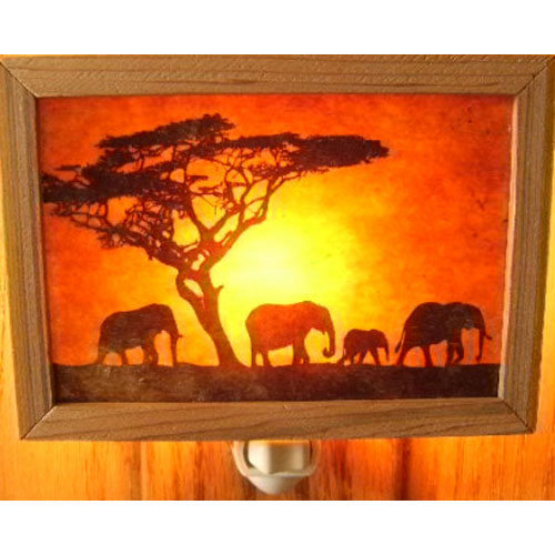 Elephants Night Light - Click Image to Close