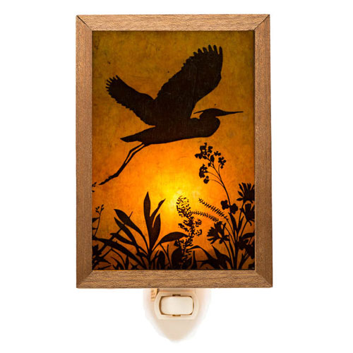 Blue Heron Night Light - Click Image to Close