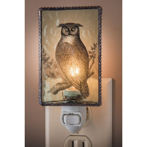 Owl Night Light (Salem Green) - Click Image to Close
