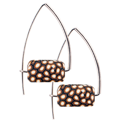 Café Triangle Earrings - Click Image to Close