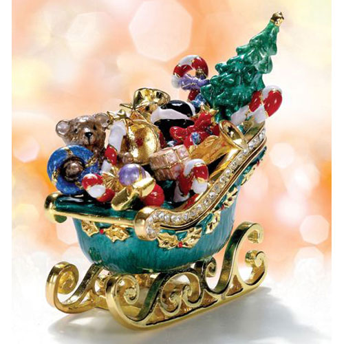 Sleigh Of Toys Hinged Box - Click Image to Close