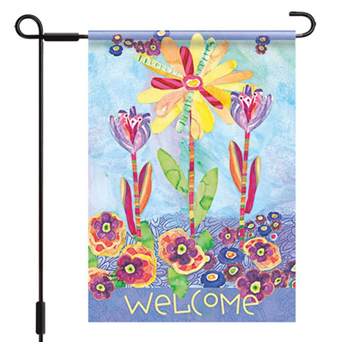 Flower Burst Mini Garden Flag - Click Image to Close