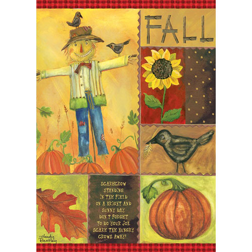 Fall Scarecrow Mini Garden Flag - Click Image to Close