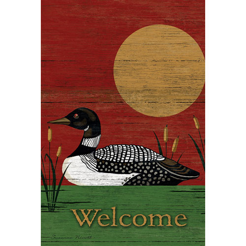 Loon Life (Welcome) Mini Garden Flag - Click Image to Close