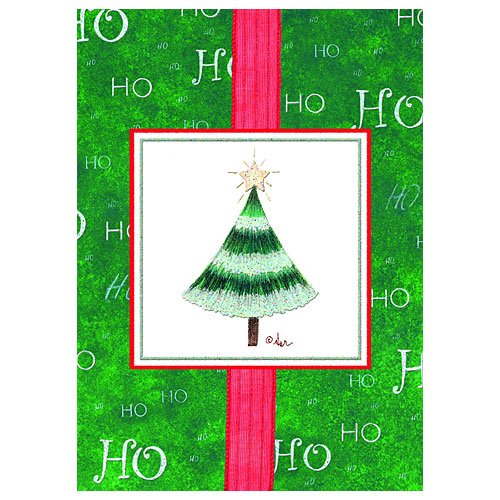 Tree Handmade/Embellished Card - Click Image to Close