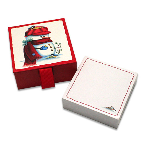 Snowman Note Box - Click Image to Close