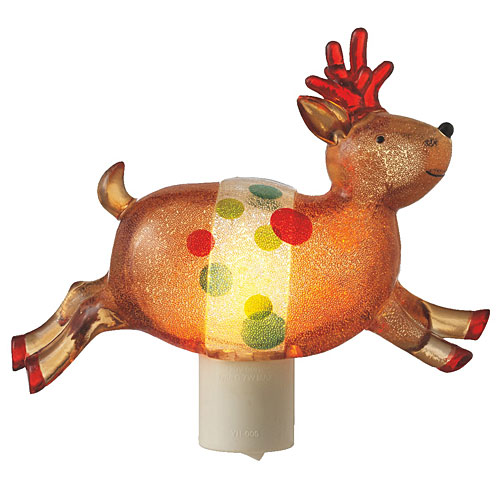 Beaded Reindeer Night Light - Click Image to Close