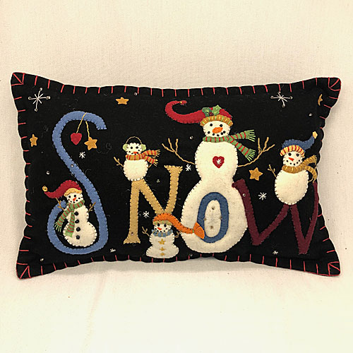 Snow Snowmen Pillow - Click Image to Close
