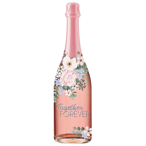 Together Forever Champagne Bottle Card - Click Image to Close