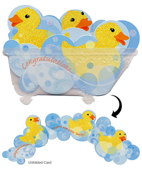 Ducky Tri-Fold Card - Click Image to Close