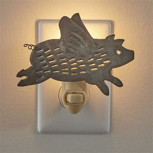 Flying Pig Night Light - Click Image to Close