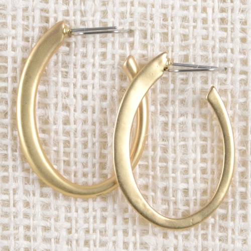 Alexa Hoop Earrings (Gold) - Click Image to Close