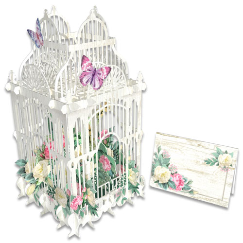 Flower Cage Card with Gift Tag - Click Image to Close