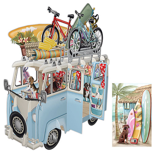 Camper Van Card with Gift Tag - Click Image to Close