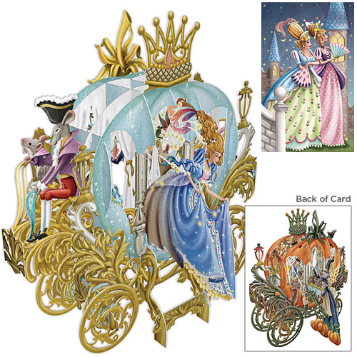 Cinderella's Carriage Card with Gift Tag - Click Image to Close