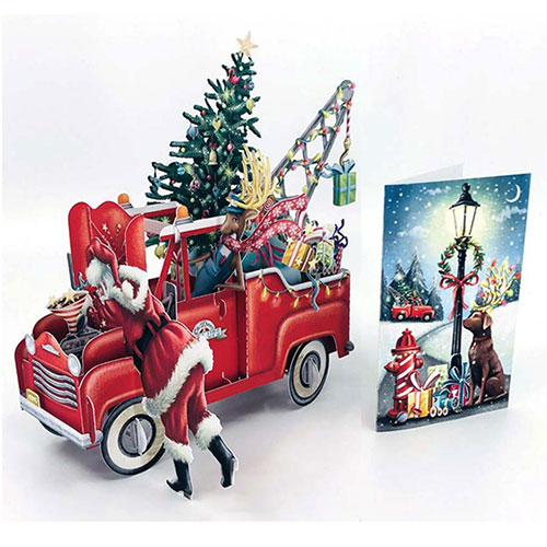 Santa's Pick Up Card with Gift Tag - Click Image to Close